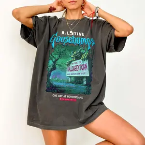 Goosebumps Comfort Colors Shirt, R.L. Stine Horrorland Tee, Vintage Goosebumps Halloween T-Shirt, Retro Horror Book Sweatshirt, Spooky Party 2025 Gift Cotton Crewneck