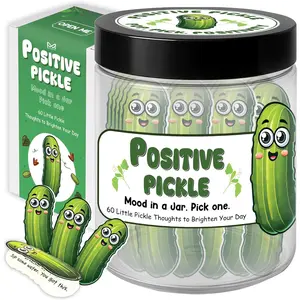 Positive Pickle Jar - 60 Positive Affirmation Cards, Pickle Gifts for Women, Coworkers, Teachers, Friends, Birthday Gift for Womens, Teacher Appreciation Gifts, for Mom
