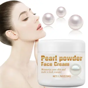 Pearl Powder Brightening Cream, Hyaluronic Acid, Vitamin C, Honey, Nourishing Face Moisturizer, Unisex, Mens & Womens Skin Care
