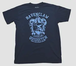 Harry Potter Mens Ravenclaw Quidditch Blue Shirt New Menswear Top Underwear Tshirt