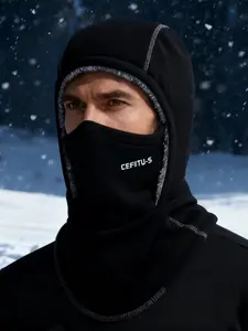 Winter Windproof Face Mask Hat, Neck Warmth and Ear Protection, Thick Polyester Fiber, Unisex, Ideal for Outdoor Activities, Thermal Ski Mask