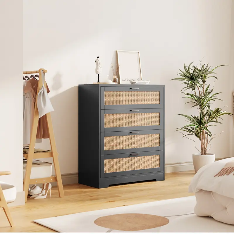 black rattan dresser - TikTok Shop