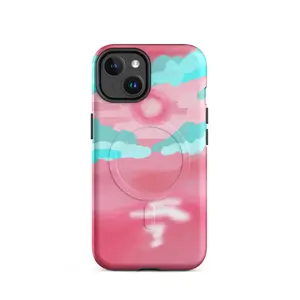 MagSafe® tough case for iPhone Sunset Pink and Blue