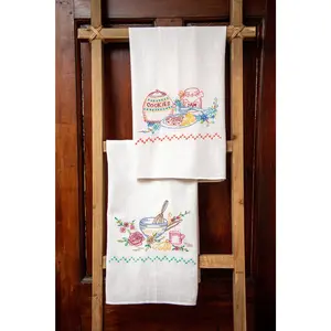 Baking & Cookies Embroidered Tea Towels, Set of 2