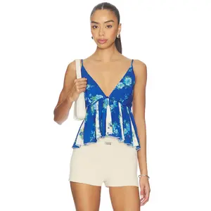 Free People Tillie Top in Blue Combo