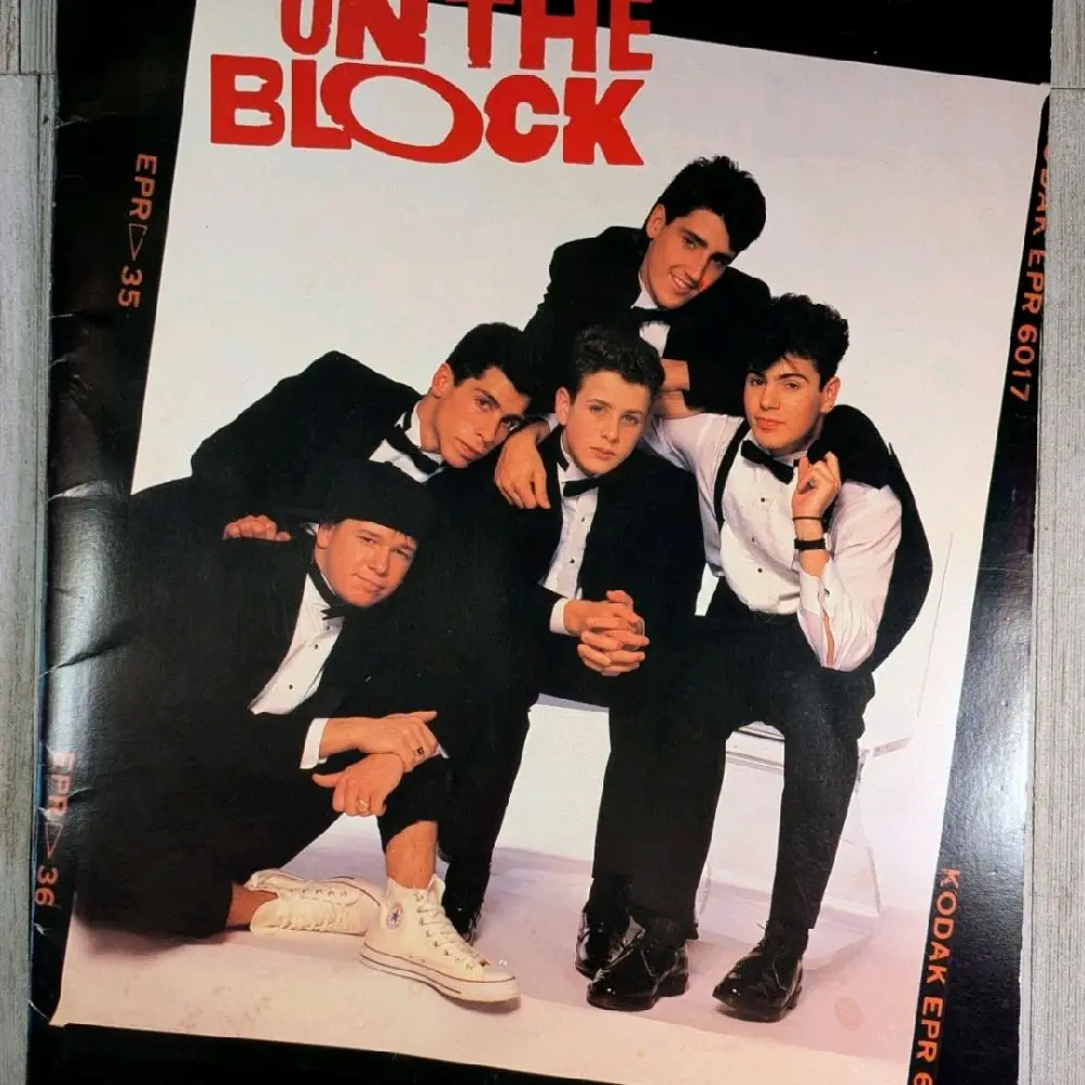 1989 Vintage New Kids on the Block NKOTB 6-Poster Book Picture Approx. 16"X11"