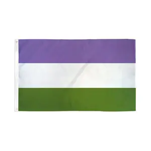 Genderqueer Flag Banner, 3x5ft Dye Sublimation Polyester Flag with Bold Stripes, Colorful Home Decor Banner, Party Backdrops, Colorful Banner