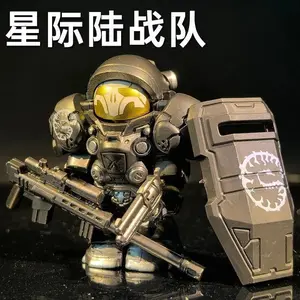 MOC Exoskeleton Armor Warrior Building Blocks Model Assembling Ornaments Children Educational Toys Boys Holiday Gift Collection