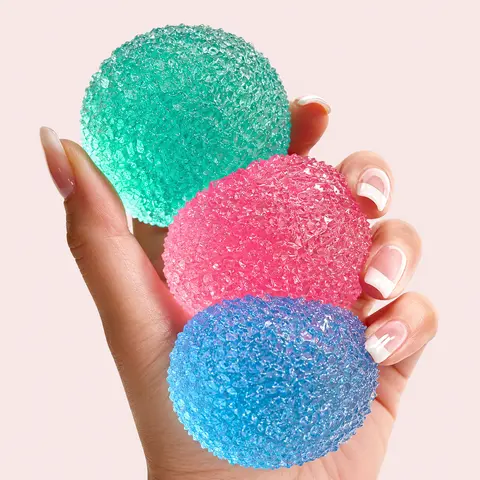 Handmade Rainbow Dumpling Mochi Squishy Toy - Soft TPR Sensory Fidget, Stress Relief & Decompression Item, Desktop Stress Reliever Decor for Kids (1.6" & 2.4")