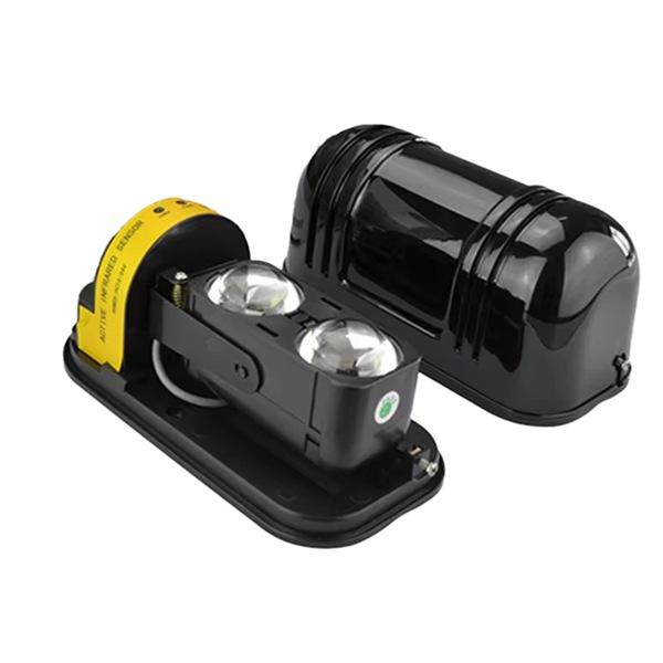 Metal & Plastic Waterproof Dual Beam Infrared Detector Outdoor Infrared Barrier Sensor with Lens Indicator for Security