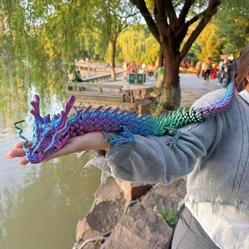 3D Printed Dragon Model, 1 Count Creative Desktop Decoration, Dragon Model Ornament, 3d printed fidget toys,Office Desktop Decoration, Perfect Holiday Gift Christmas,white elephant gift,christmas hauls