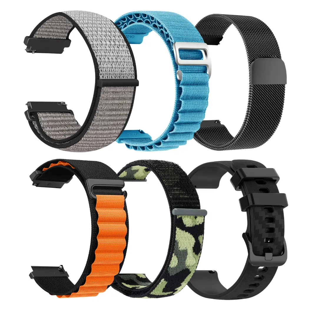Carbinox 22mm Durable Smartwatch Band - Universal Wearable Accessories with Adjustable, Secure Fit for Aesthetic Appeal & Enhanced Durability