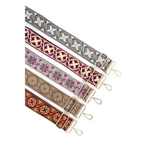 Ingrid Adjustable Bag Strap - Available in Multiple Colors with Cross Pattern Design