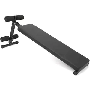 Adjustable Weight Bench & Sit-up Bench for Home Gym, 5-Position Foldable Workout Bench for Full Body Strength Training, 220LBS Heavy Duty Abs & Leg Exercise Station, Space-Saving Portable Fitness Bench for Apartment, Black