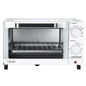 4 Slice Toaster Oven with 3 Settings, includes Baking Rack and Pan