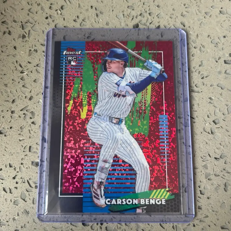 2026 Topps Finest Carson Benge Rookie Card, 3/5 Limited Edition Collectible Baseball Card