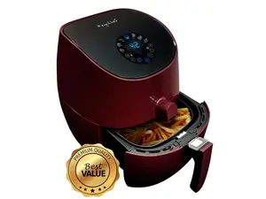 MegaChef 3.5 Quart Airfryer And Multicooker With 7 Pre-Programmed Settings in Burgundy, MCAI-307