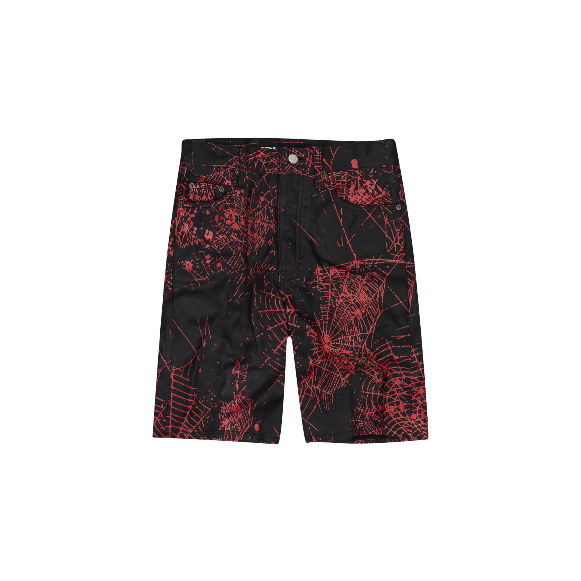 Web V2 Leather Shorts "Black" SP5der480