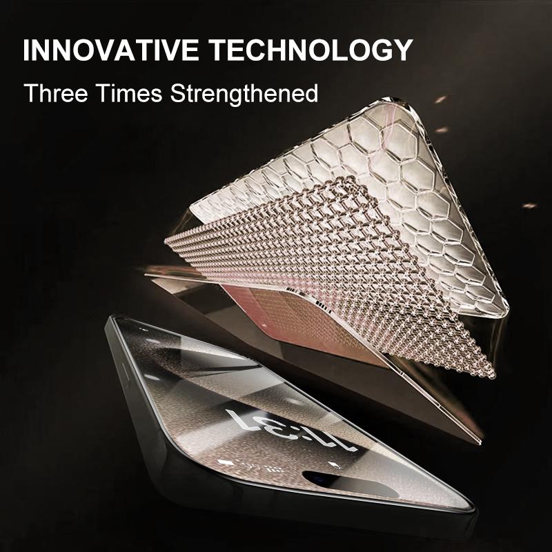 [2PCS] FUNCAT GLOBAL Screen Protector-Dust-free Applicator FOR iPhone 17/16/15/14/13/12 "On SALE for NEW APPLE" (Reusable Easy Installation) Headset Covered, Fully Protection, Fingerprint-proof, Electroplated Layer, Tempered glass