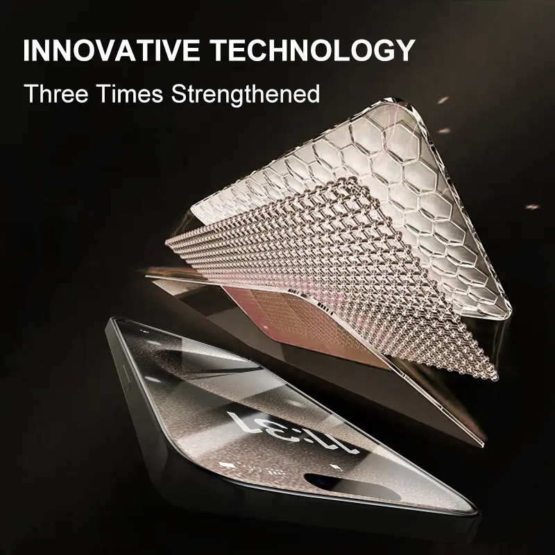 [2PCS] FUNCAT GLOBAL Screen Protector-Dust-free Applicator FOR iPhone 17/16/15/14/13/12 "On SALE for NEW APPLE" (Reusable Easy Installation) Headset Covered, Fully Protection, Fingerprint-proof, Electroplated Layer, Tempered glass 1