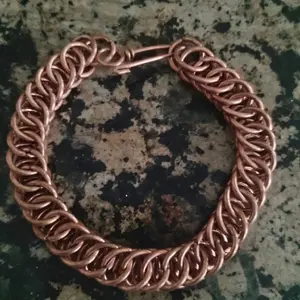 Copper Semi-Persian Chainmail Bracelet - Handcrafted with Durable Materials for Everyday Wear