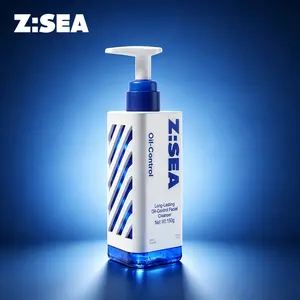 Z:SEA Men's Oil Control Face Wash with Salicylic Acid Blue Beads - Acne Cleanser, Deep Pore Cleansing for Oily Skin, 5.29 fl oz