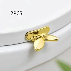 2 Piece Toilet Lid Handle Elevator, Contactless Hygienic Adhesive Design, Anti-Dirt Easy Open Close, Suitable for Home Bathroom Use, Bathroom Accessory