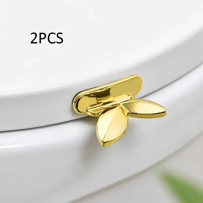 2 Piece Toilet Lid Handle Elevator, Contactless Hygienic Adhesive Design, Anti-Dirt Easy Open Close, Suitable for Home Bathroom Restroom Use, Bathroom Accessory