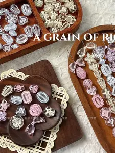 Candy Color Baroque Acrylic Beads, Loose Beads with Holes, 1.06 Oz Pack, Ideal for DIY Bracelet Necklace, Mobile Phone Chain Beading Material
