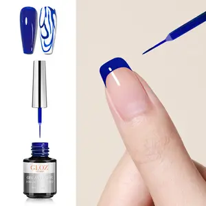 GLOZ Ultra-Fine Nail Liner Gel with Precision Brush | Perfect for French Manicures & Detailed Nail Art | Long-Lasting & Low Odor