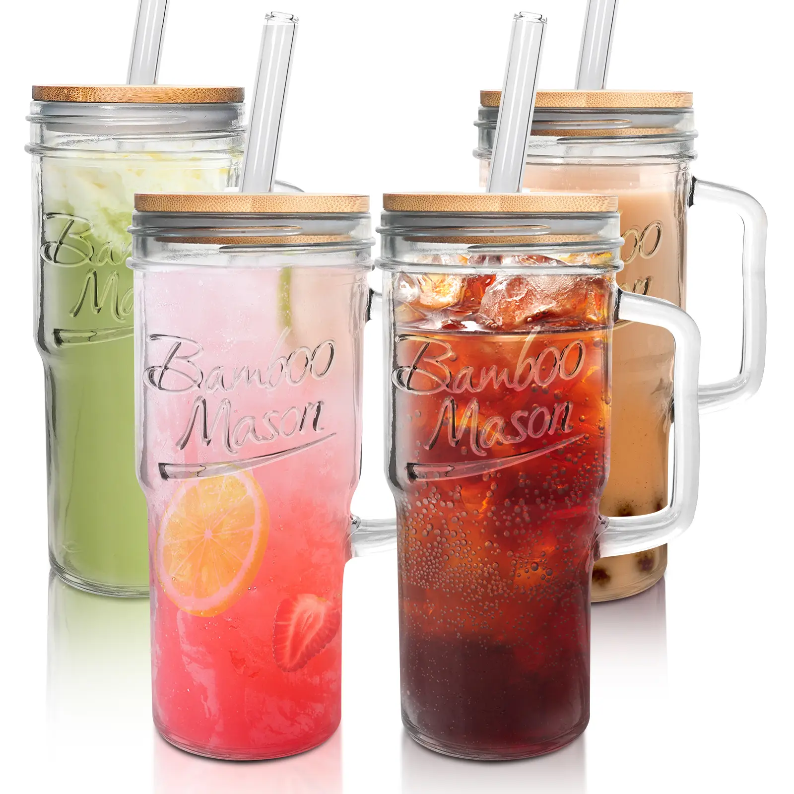 bamboo mason (clear set of 4)