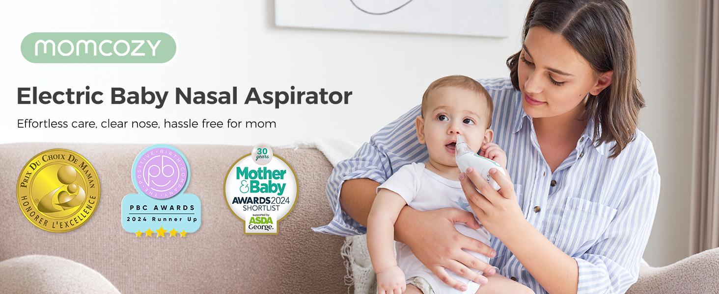 Momcozy Baby Nasal Aspirator, 3 Suction Levels Electric Nasal Aspirator for Baby, Portable Baby Nose Aspirator with Light Soothing and Music Momcozy Baby Nasal Aspirator, 3 Suction Levels Electric Nasal Aspirator for Baby, Portable Baby Nose Aspirator with Light Soothing and Music