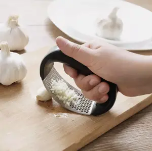 Manual Garlic Press Crusher Squeezer Tool Stainless Steel Masher Kitchen Tools Fruit Plastic