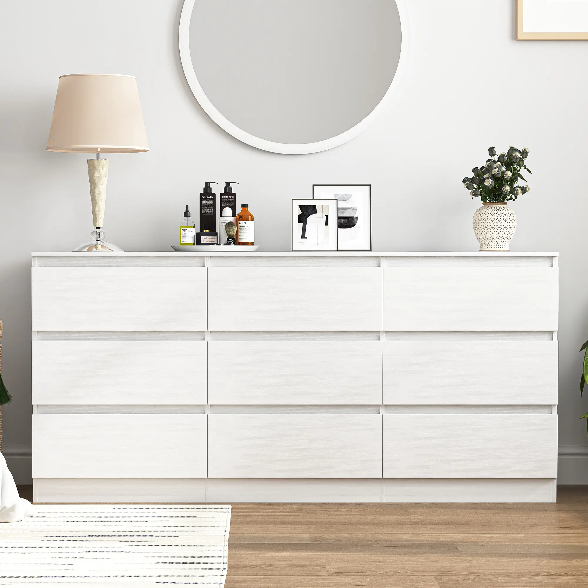 9-Drawers-White