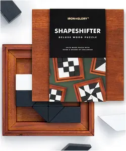 Iron & Glory Shapeshifter Wooden Board Game - Board Games for Family Night - Coffee Table Decor - 3D Puzzle