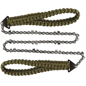 Portable Outdoor Hand Saw with Umbrella Handle, Emergency Survival Gear, Camping Foldable Chain Saw, Wood Cutting Tool