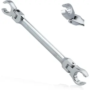 Flex  Flare Nut Wrench 16 * 18mm Flexible Line Set - Metric Flare Tool for Automotive and Plumbing Repairs - 40Cr Steel