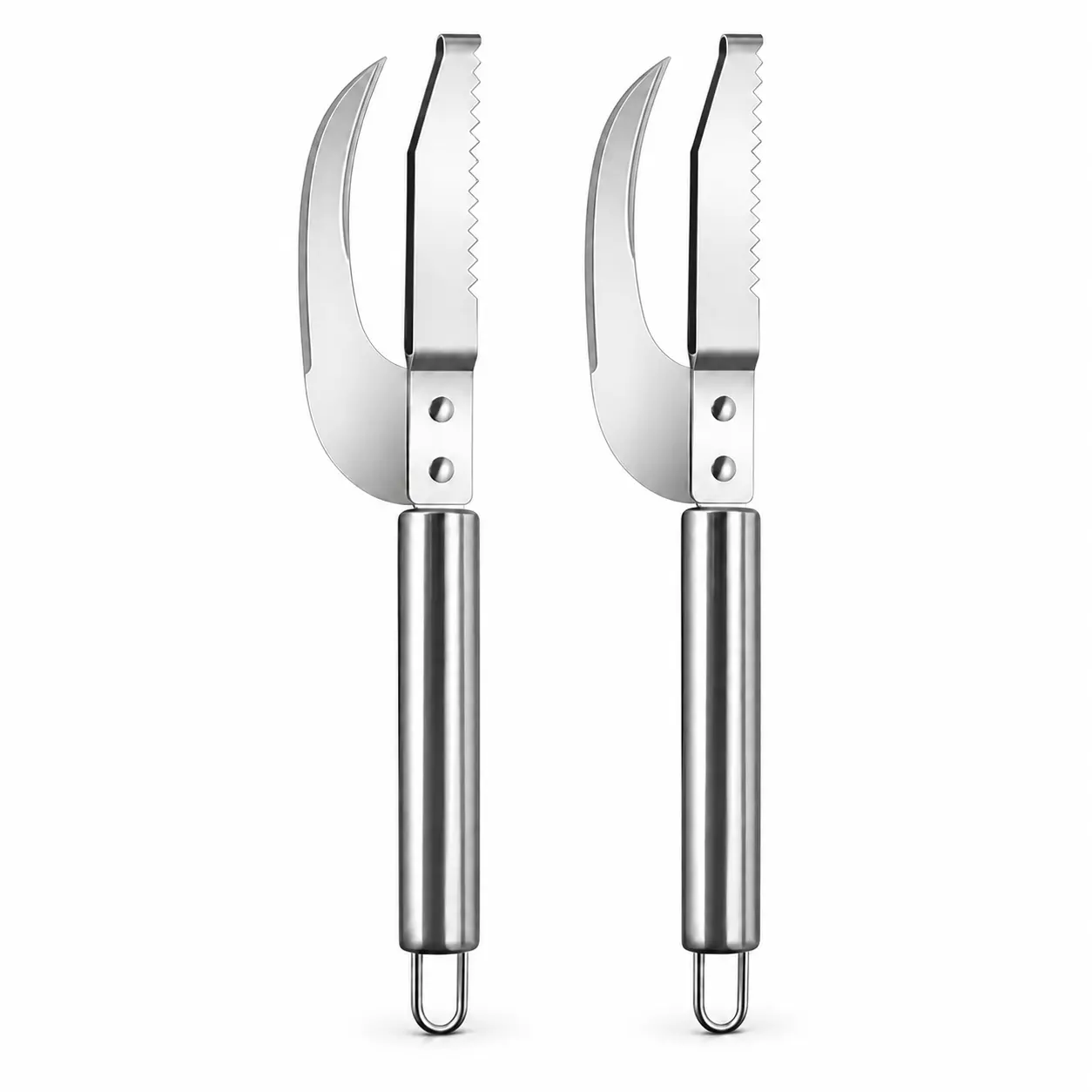 1/2PCS 3 In 1 Stainless Steel Fish Maw Knife, Multifunction Fish Scale Knife fish scale remover Household Kitchen Fish Scale Tool