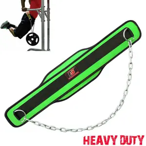 FIGHTSENSE Gym Weight Lifting Dipping Power Belt Chain Back Support Fitness Training Bodybuilding