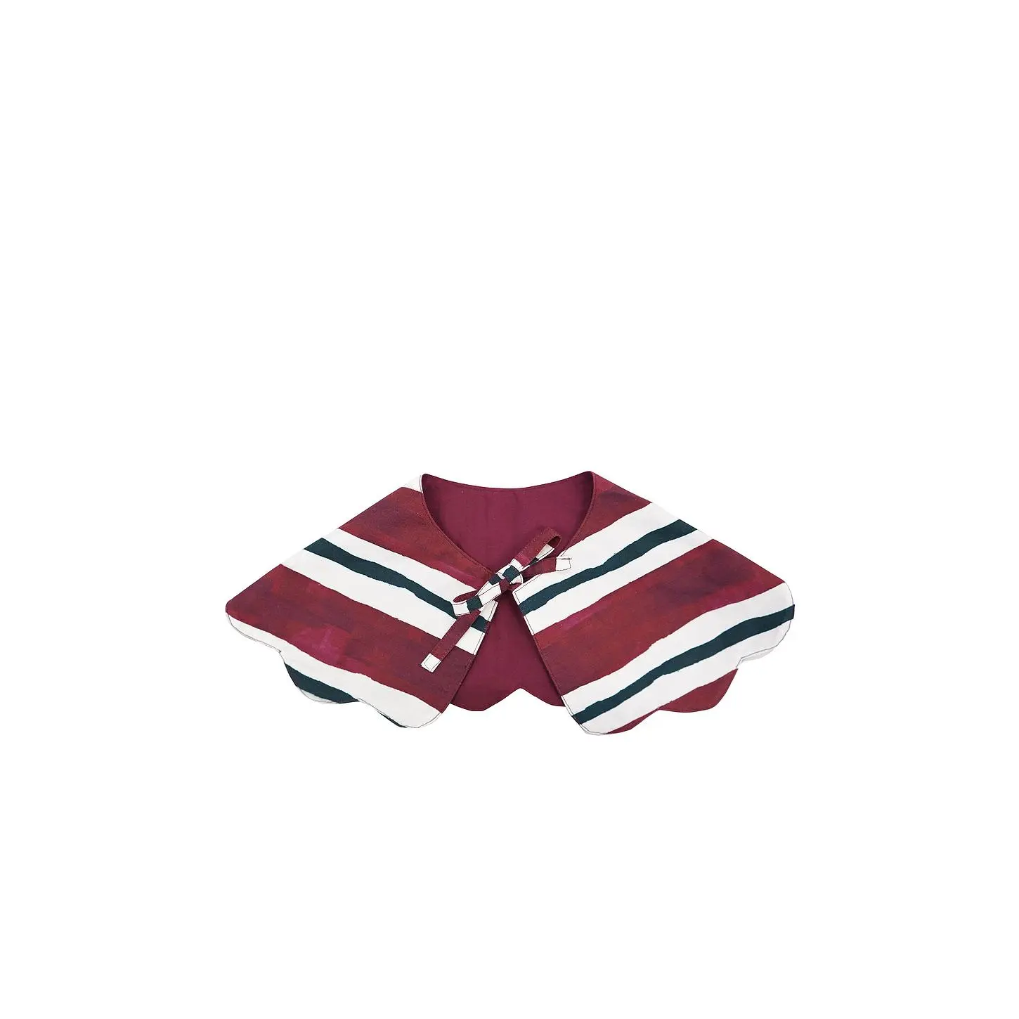 Damson Madder Novelty Wastage Collar in Burg Stripe