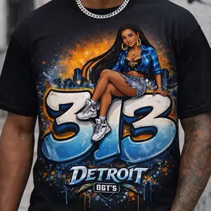 313 Collection Detroit OG's T-Shirt with Bold Graphic Design grab yours  now