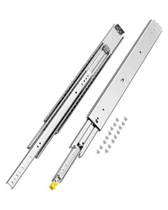 VEVOR Set of 2 Drawer Rails, Full Extension, Available in Various Sizes from 16 to 60 inches, 500 lbs Weight Limit, Lockable, Ball Bearing, Side Mount
