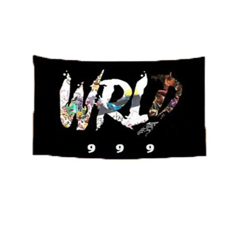 3*5Ft Juice World Rap Hip Hop Tapestry, Grommeted Indoor Wall Decor Flag with Culture & Hip Hop Energy for Any Fan Space, Ideal Christmas Gift - Grommeted Edges Make Hanging Simple