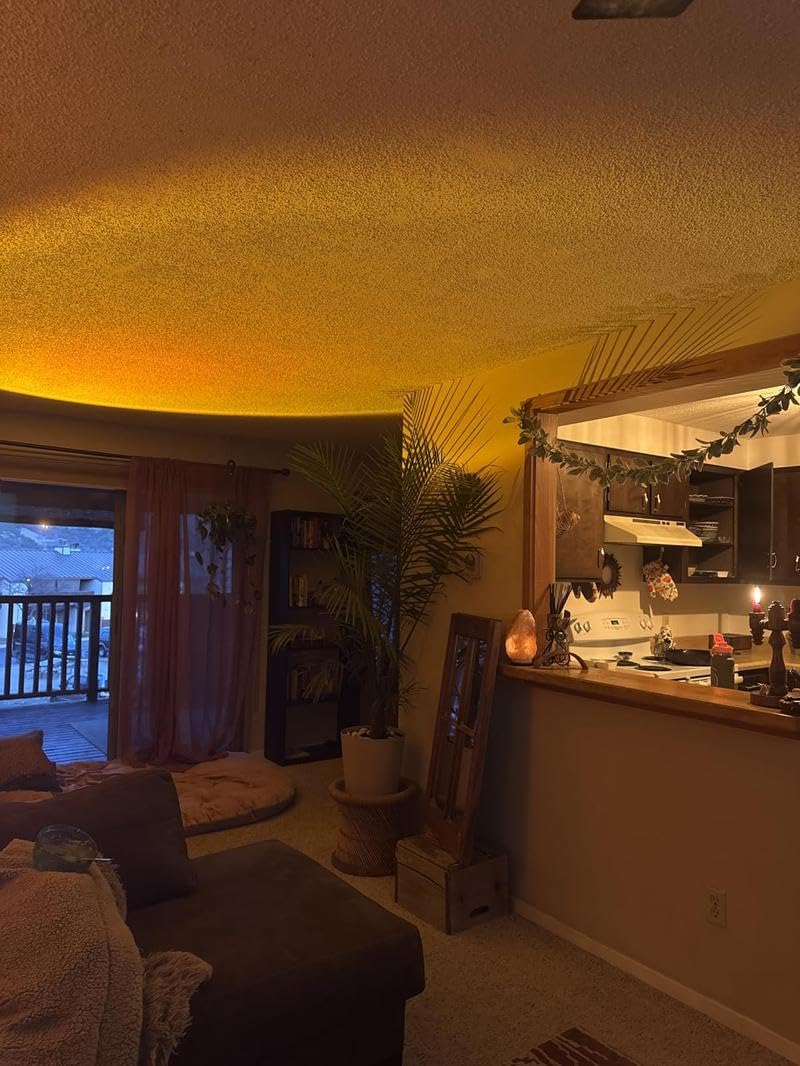 Sunset Lamp, 360° Rotation Sunset Projector Light,  Rainbow Projection Night Light, USB LED Atmosphere Lamp for Selfie, Photography, Bedroom Decor, Living Room & Home Ambiance Lighting