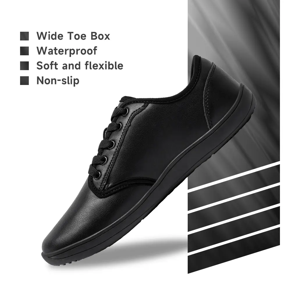 HOBIBEAR Womens Mens Wide Barefoot Sneakers Slip on Shoes Lightweight Comfortable Waterproof Athletic Footwear Closed Training Trainer Rubber