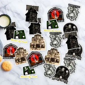 Stickers Pack 20 Pcs Murder Luggage by Aesthetic Bumper Car Death Water Bottle Waterproof Vinyl Colorful Bike Guitar Laptop Skateboard