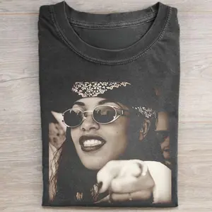 Vintage 90's Aaliyah Graphic Tee - Queen Of R&B Shirt - Aaliyah Vintage Graphic Tees - Vintage 90s Graphic Clothing - Queen Singer - Music Fan Shirt - 90's R&B - Top Menswear Womenwear