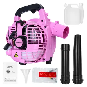 2-Stroke Handheld Leaf Blower, Gas Powered Leaf Blower, 26cc Handheld Gas Blower, Powerful Clearing Blower for Lawn Care, Snow Blowing & Yard Cleaning (Pink)