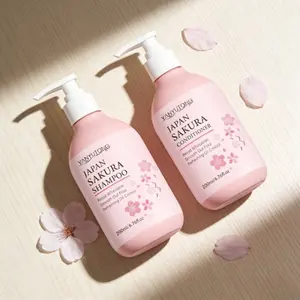 Cherry Blossom Shampoo + Conditioner Set | Gentle Haircare Infused with cherry blossom botanical extracts, gently cleanses and nourishes hair, helps improve dryness and frizz, leaving hair smoother and fresher for daily care. Moisturize