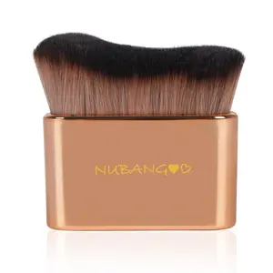 Professional Kabuki Foundation Brush,Makeup Brush, Self Tanner Brush,Self Tanning brush,Foundation Makeup Brush Cream Powder Liquid,Face Neck Body Leg Tanning Makeup (Pink Gold)